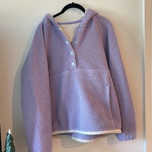 Outdoor voices megafleece snap hoodie